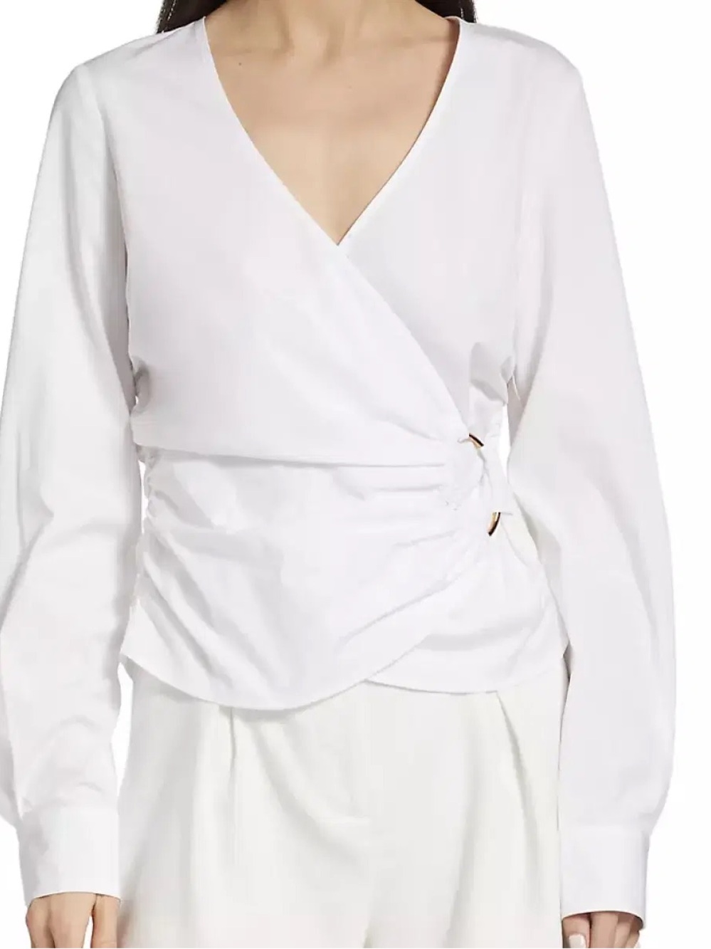 Veronica beard Classic White Wrap Front Women’s Top Size 6
